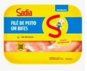 Filé de Peito de Frango em Bifes Sadia Bandeja 800g