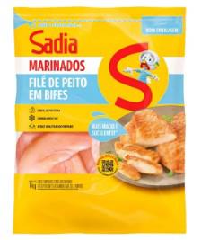 Filé de Peito de Frango Sadia Bifes Marinados Zip 1kg