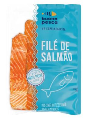 Filé de Salmão Pedaços Buona Pesca Congelado 500g