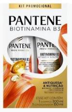 Kit Pantene Shampoo 300 + Condicionador 150 450ml Biotinamina