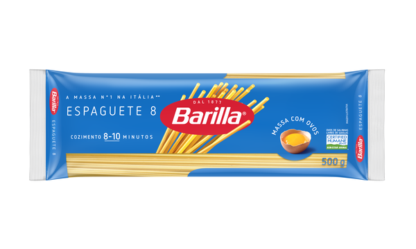 Massa Barilla Nacional Espaguete N 8 Com Ovos 500g
