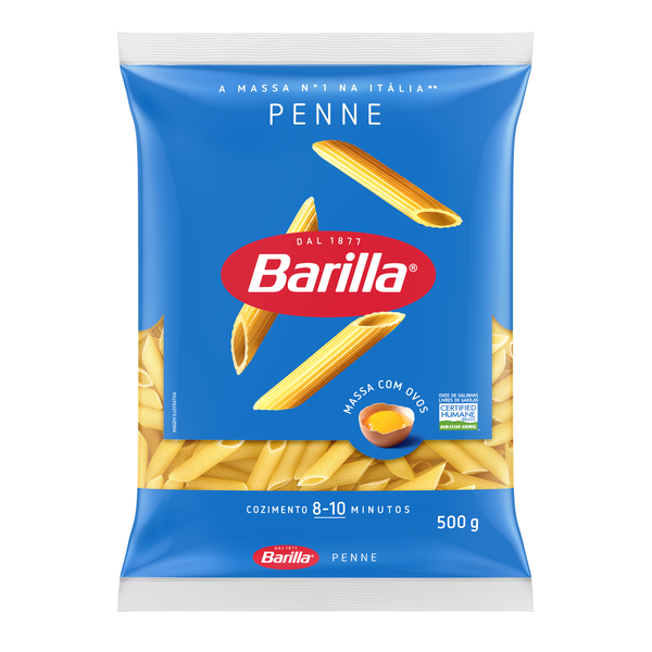 Massa Barilla Nacional Penne Com Ovos 500g