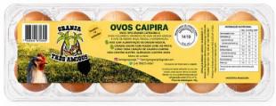 Ovos Caipira Três Amigos 12un