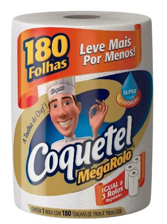 Toalha de Papel F.Simples Coquetel Mega Rolo 180 Folhas