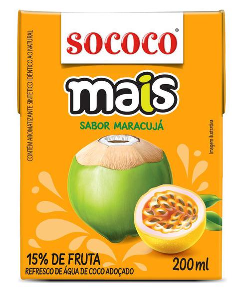 AGUA COCO MARACUJA SOCOCO 200ML 24