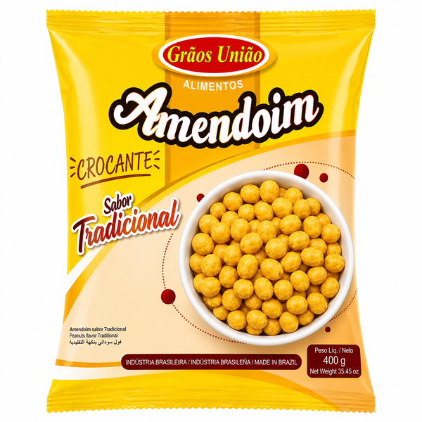 AMENDOIM CROCANTE SABOR TRADICIONAL GRAOS FINOS 40