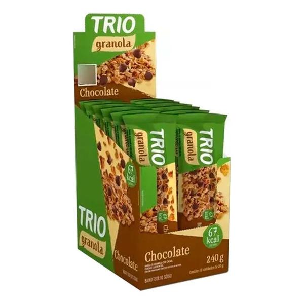 BARRA CEREAL GRANOLA CHOCOLATE TRIO 240G
