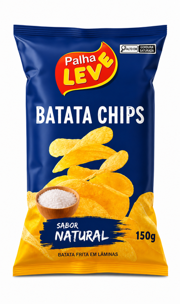 BATATA  CHIPS NATURAL PALHA LEVE 150G 20