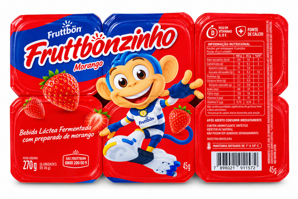 BEBIDA LÁCTEA MORANGO FRUTTBONZINHO 270G