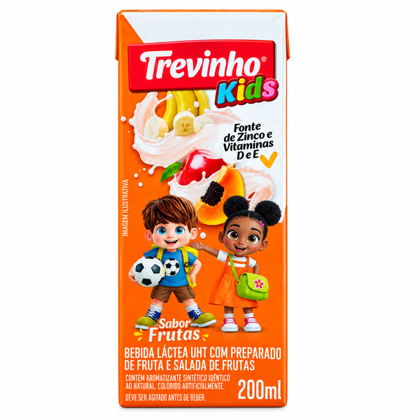 BEBIDA LÁCTEA TREVINHO KIDS SALADA FRUTAS 200ML 27