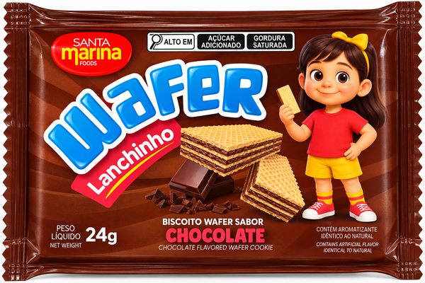BISC WAFER CHOCOLATE LANCHINHO SANTA MARINA 24G 13