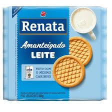 BISCOITO AMANTEIGADO SABOR LEITE RENATA 330G 12