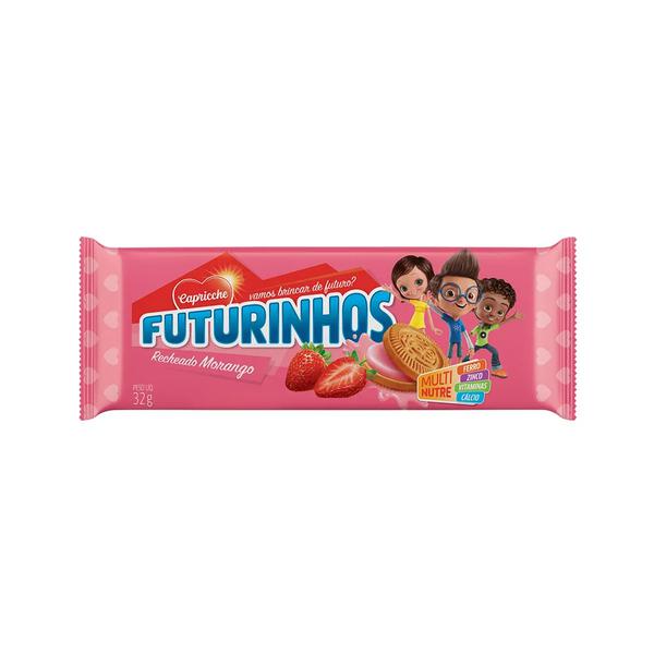 BISCOITO RECHEADO SABOR MORANGO FUTURINHOS 32G 30