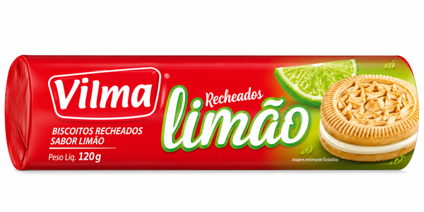 BISCOITO VILMA RECHEADO LIMAO 120G