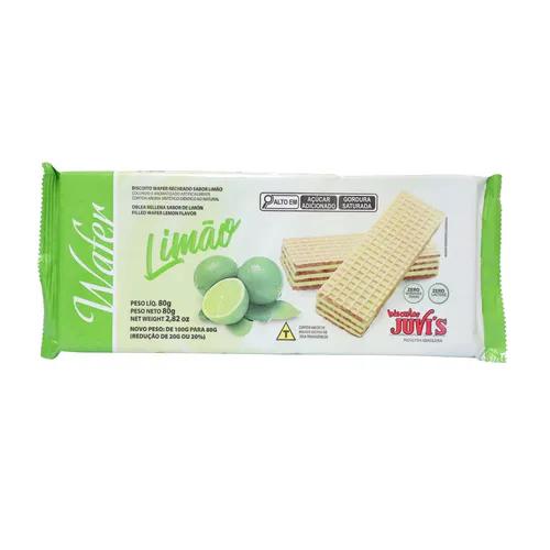 BISCOITO WAFER SABOR LIMAO  JUVIS 80G 30