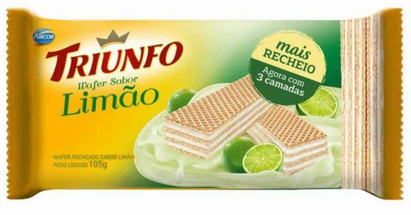 BISCOITO WAFER TRIUNFO LIMAO ARCOR 105G 48