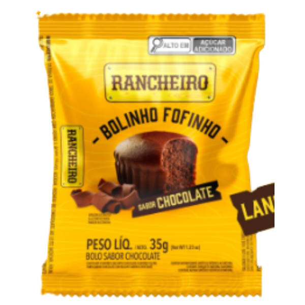 BOLINHO CHOCOLATE SEM RECHEIO RANCHEIRO 35G 96