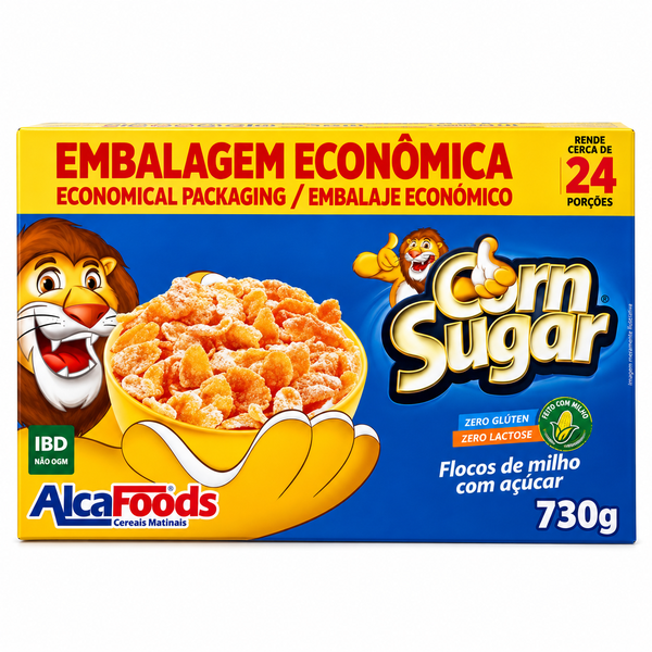 CEREAL FLOCOS DE MILHO/SUGAR ALCA FOODS 730G 12