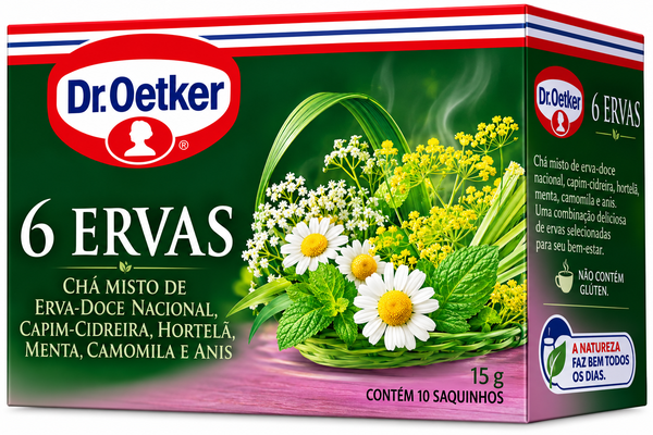 CHA DE 6 ERVAS C/10 SC OETKER 10G 24