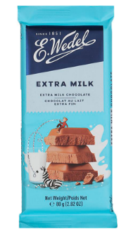 CHOC/AO LEITE EXTRA E.WEDEL  80G