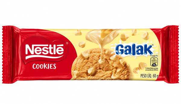 COOKIE SABOR CHOCOLATE BRANCO GALAK NESTLE 60G
