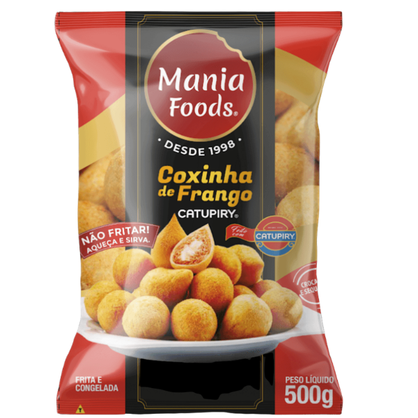 COXINHA DE FRANGO C/ CATUPIRY FORNO MANIA 500G