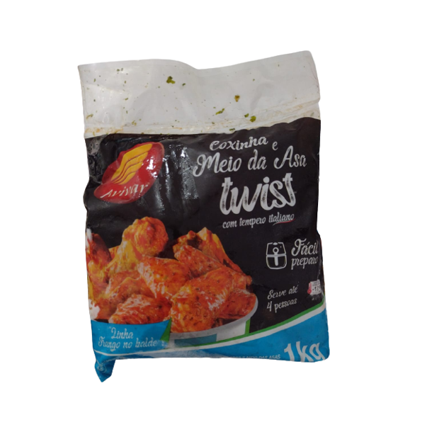 COXINHA E MEIO ASA TEMPERADA TWIST 1KG