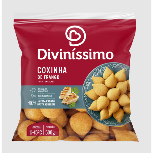 COXINHA FRANGO FRITA CONGELADA DIVINISSIMO 400G