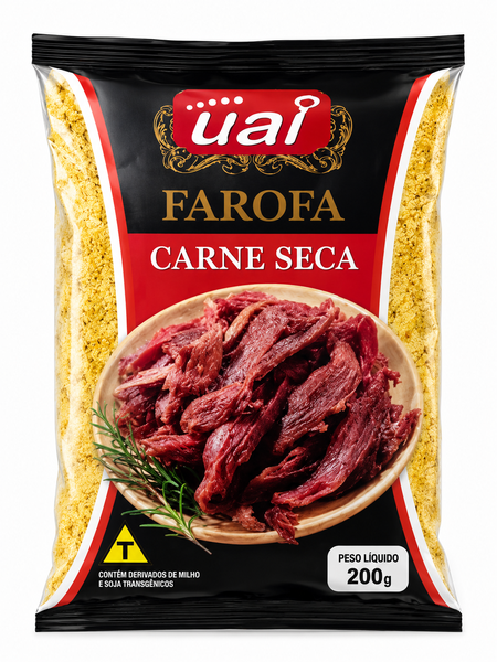FAROFA TEMPERADA CARNE SECA UAI 200GR 12