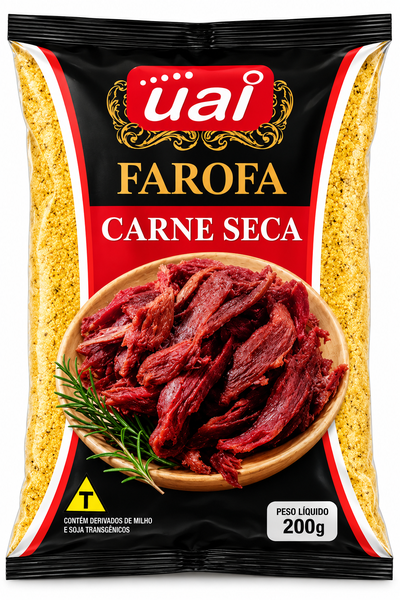 FAROFA TEMPERADA CARNE SECA UAI 200GR 12