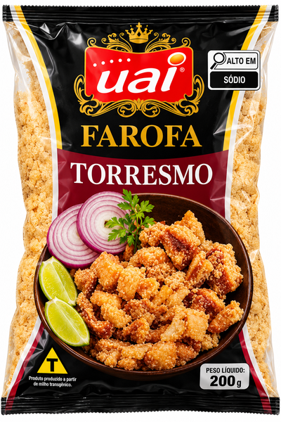 FAROFA TEMPERADA TORRESMO UAI 200G 48