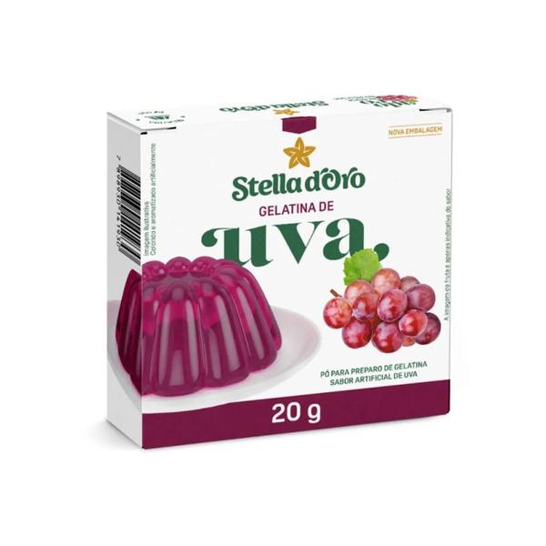 GELATINA EM PO SABOR UVA STELLA D'ORO 20G