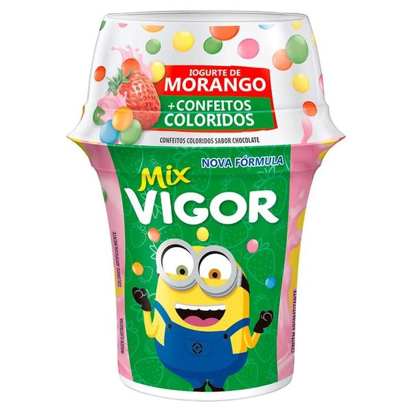 IOGURTE MIX MORANGO/CONFEITOS COLORIDOS VIGOR 140G