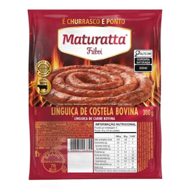 LINGUICA COSTELA BOVINA  MATURATTA FRIBOI 300G 24