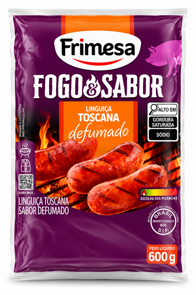 LINGUICA TOSCANA FOGO E SABOR DEFUMADA FRIMESA 600G