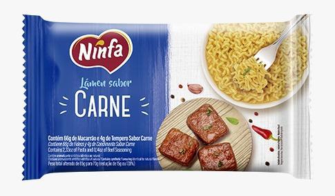 MACARRAO INSTANTANEO SABOR CARNE NINFA 70G