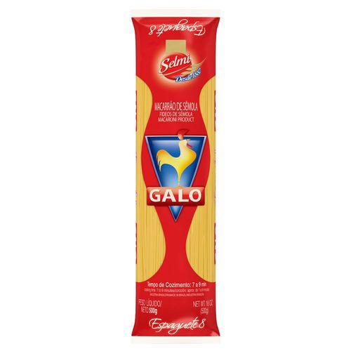 MACARRAO SEMOLA ESPAGUETE 8 GALO 500G 30