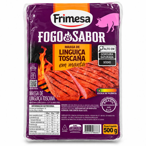 MANTA DE LINGUICA TOSCANA 500G