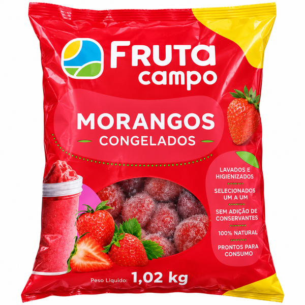 MORANGO CONGELADOS  FRUTA CAMPO 1,002KG 12