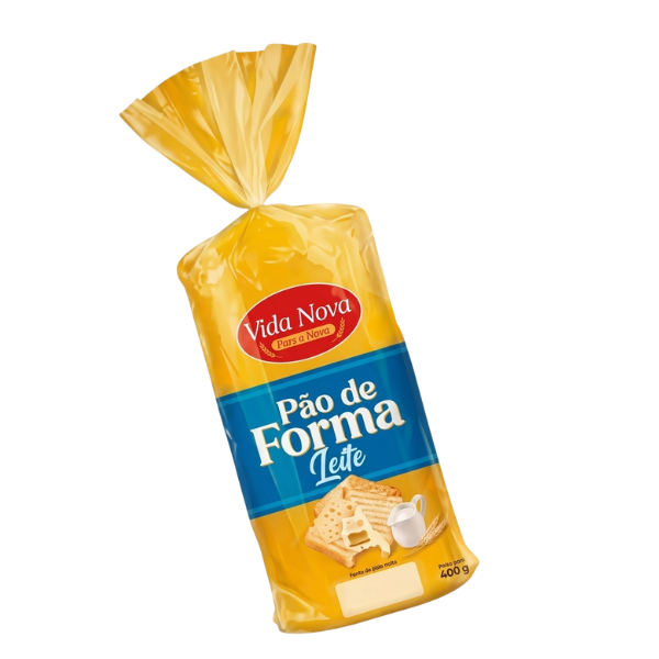 PAO DE FORMA LEITE VIDA NOVA 400G