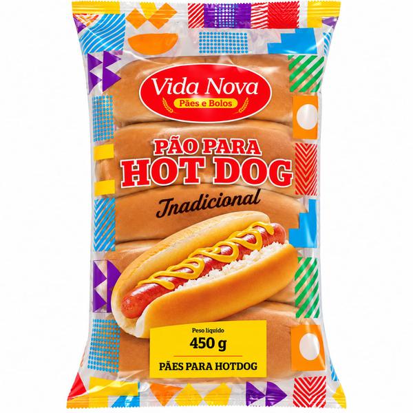 PAO DE HOT DOG VIDA NOVA 450G