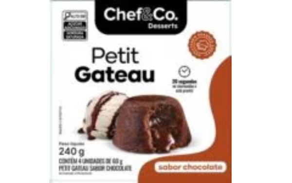 PETIT GATEAU  SABOR CHOC CHEF&CO  CG 60G