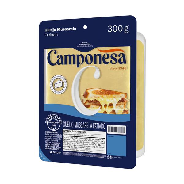 QUEIJO MUSSARELA FATIADO CAMPONESA 300G 20