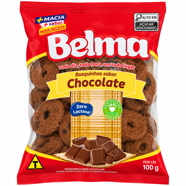 ROSQUINHA SABOR CHOCOLATE BELMA 100G 36