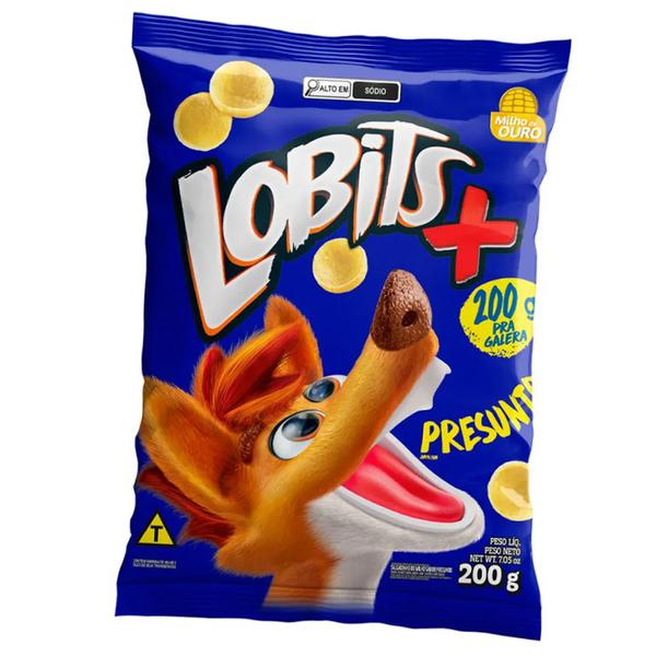 SALGADINHO DE MILHO PRESUNTO LOBITS 200G 12