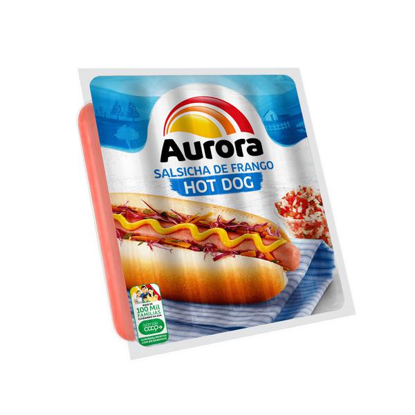 SALSICHA DE FRANGO HOT DOG AURORA 500G 12