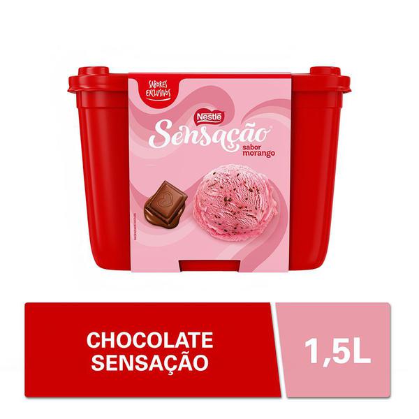 SORVETE SABOR MORANGO SENSACAO NESTLE 1,5L