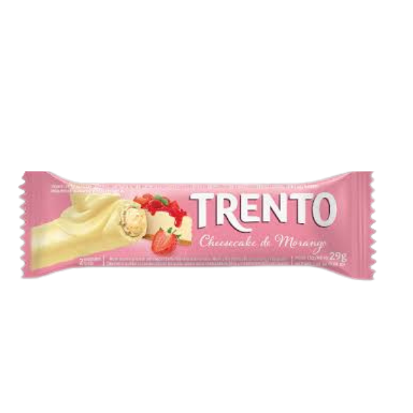 WAFER RECHEADO SABOR CHESSECAK MORANGO TRENTO 29G