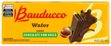 WAFER SABOR CHOCOLATE C/AVELA BAUDUCCO  92G 32