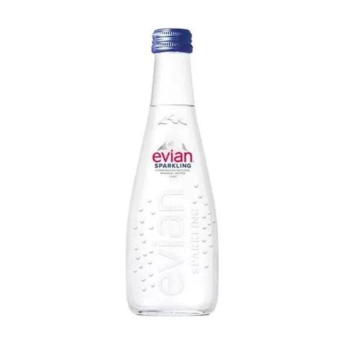 ÁGUA MINERAL EVIAN COM GÁS VIDRO 330ML